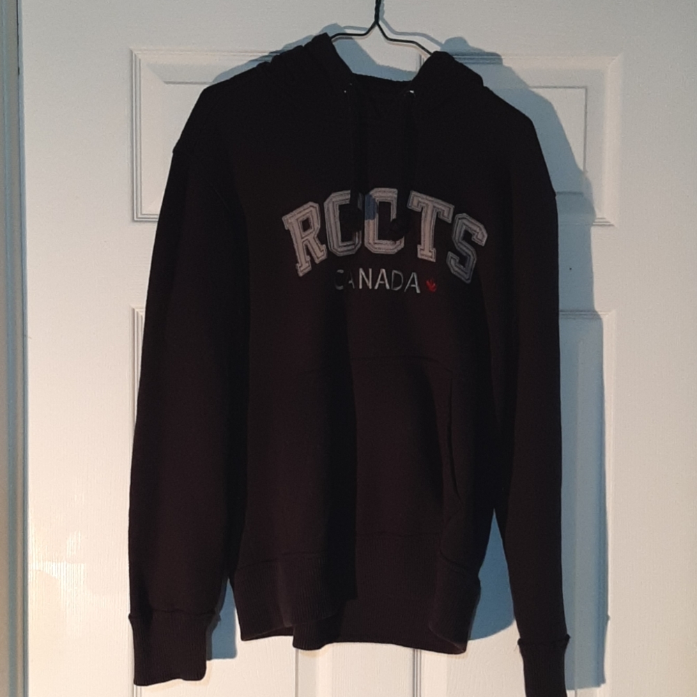 Black hoodie, Roots 73 Athletics. Size small.